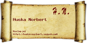 Huska Norbert névjegykártya
