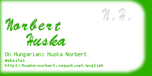 norbert huska business card
